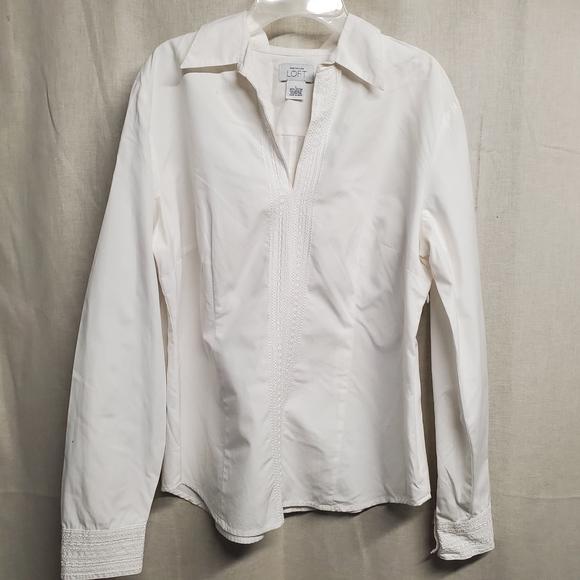 LOFT White Blouse - Picture 1 of 11